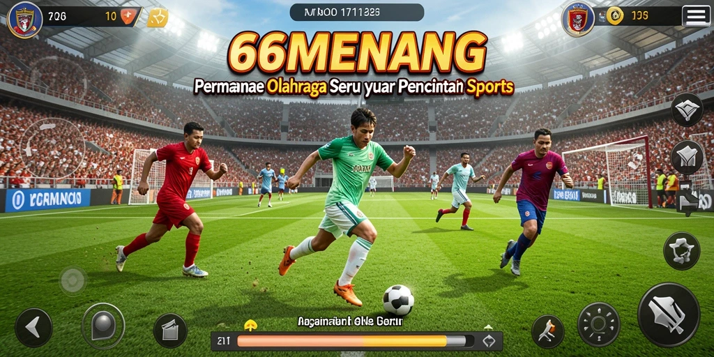 Screenshot dari gameplay 66MENANG yang menunjukkan aksi seru dalam olahraga.