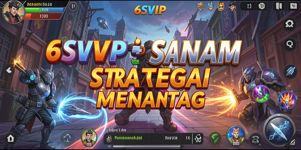 Screenshot 6SVIP menunjukkan aksi perang strategi yang mendebarkan.