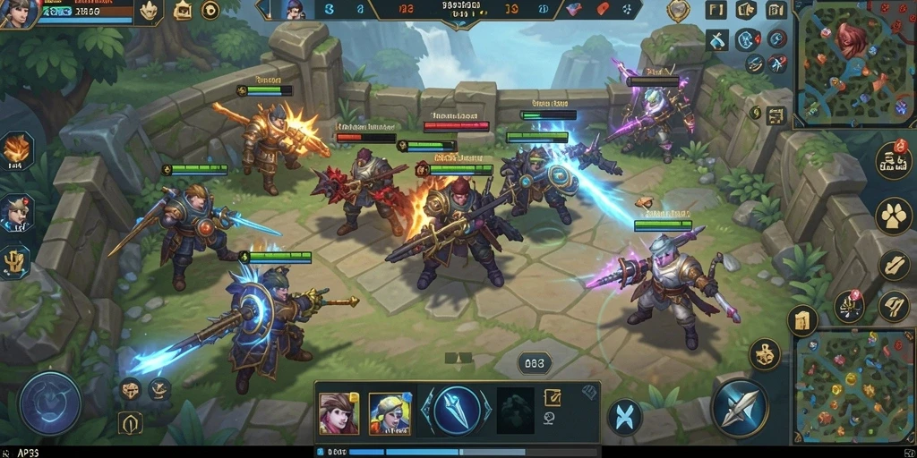 Screenshot menampilkan aksi intens dalam game strategi SLG.
