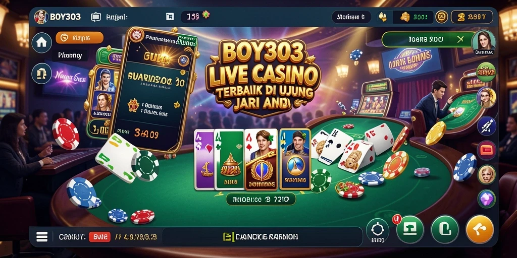 Tampilan menarik dari permainan Live Casino di BOY303.