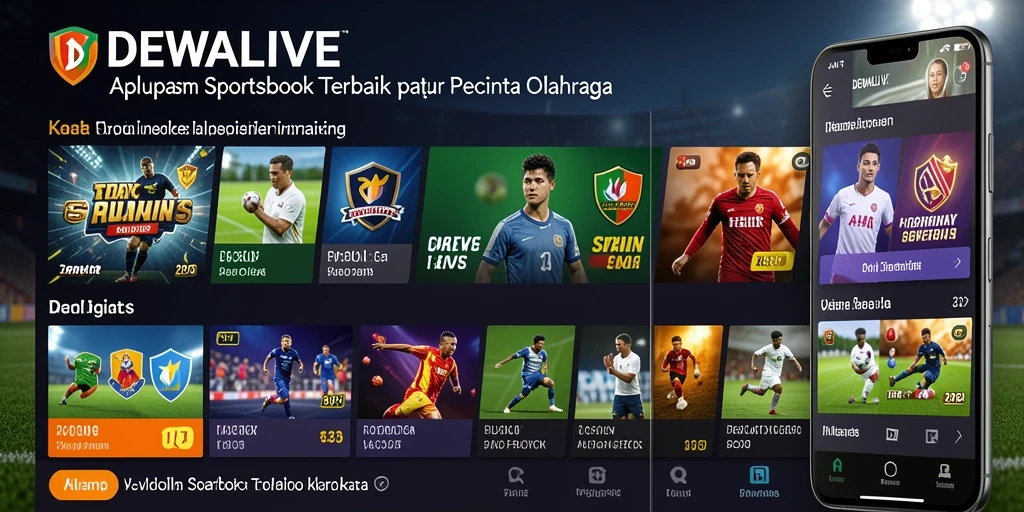 Screenshot utama DEWALIVE menampilkan gameplay seru taruhan olahraga.