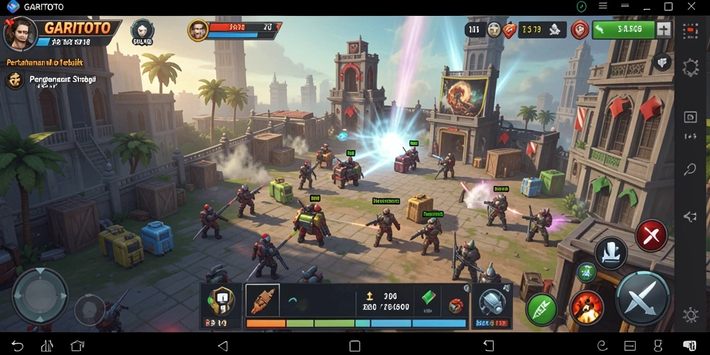 Tampilan gameplay GARITOTO yang mendebarkan dalam mode Tower Defense.