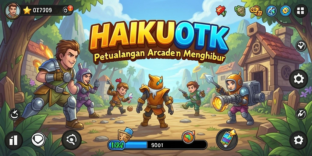 Screenshot utama HAIKUOTK menunjukkan aksi gameplay Arcade yang mendebarkan.