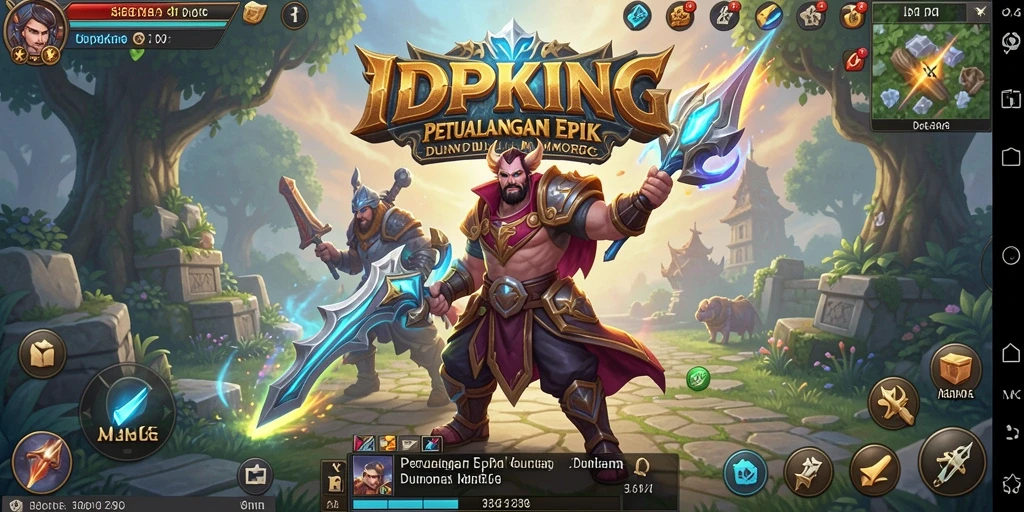 Screenshot gameplay IDPKING menampilkan pertarungan seru di dunia MMORPG.