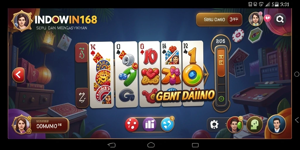 Gameplay seru domino di INDOWIN168 dengan pemain dari seluruh Indonesia.