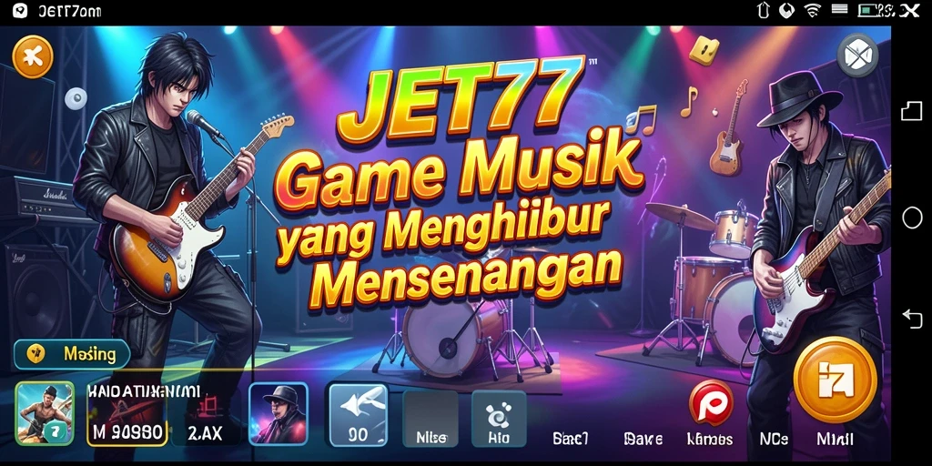 Tampilkan gameplay menarik JET77 dengan pemain yang bernyanyi.