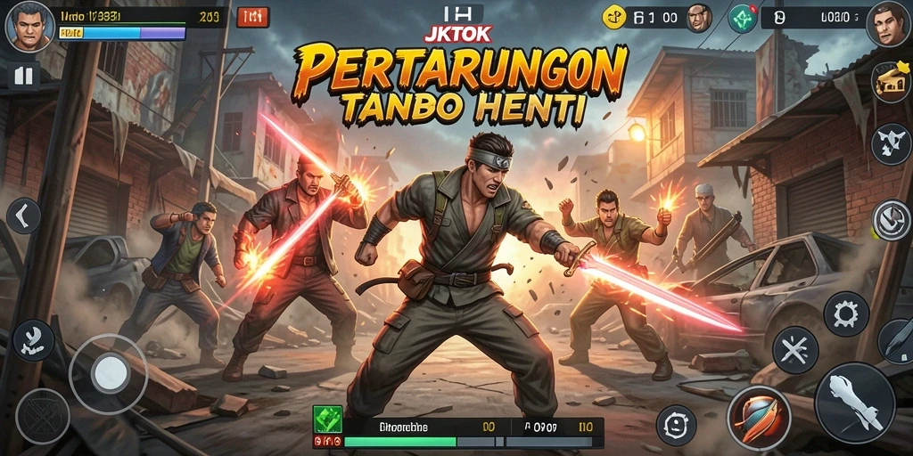 Tangkapan layar aksi pertarungan dalam JKTOK dengan grafis yang menawan.