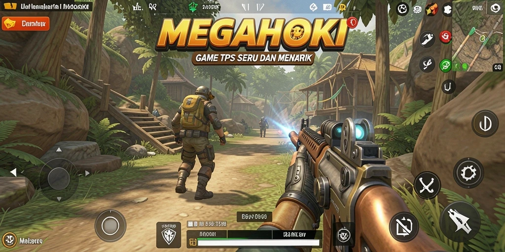 Tampilan gameplay TPS yang menarik dan dinamis dari MEGAHOKI.