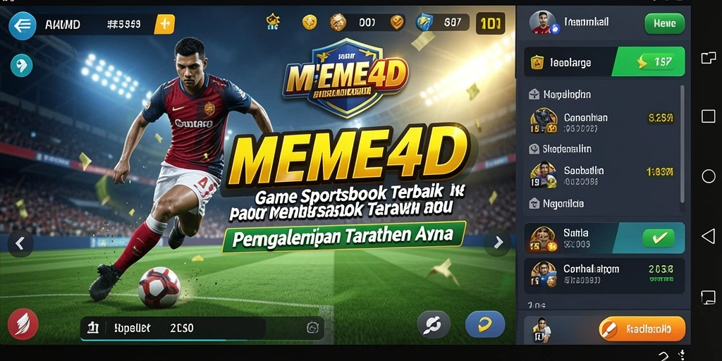 Tampilan menarik dalam gameplay Sportsbook MEME4D yang mendebarkan.