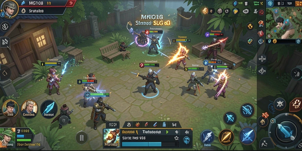 Tampilan gameplay MG108 yang menegangkan dan strategis.