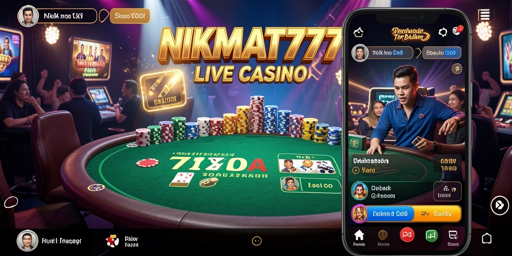 Tampilan gameplay Live Casino yang mengesankan di NIKMAT777.