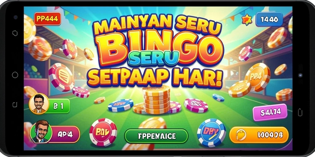 Tangkapan layar gameplay PP444 yang menampilkan suasana Bingo yang seru.