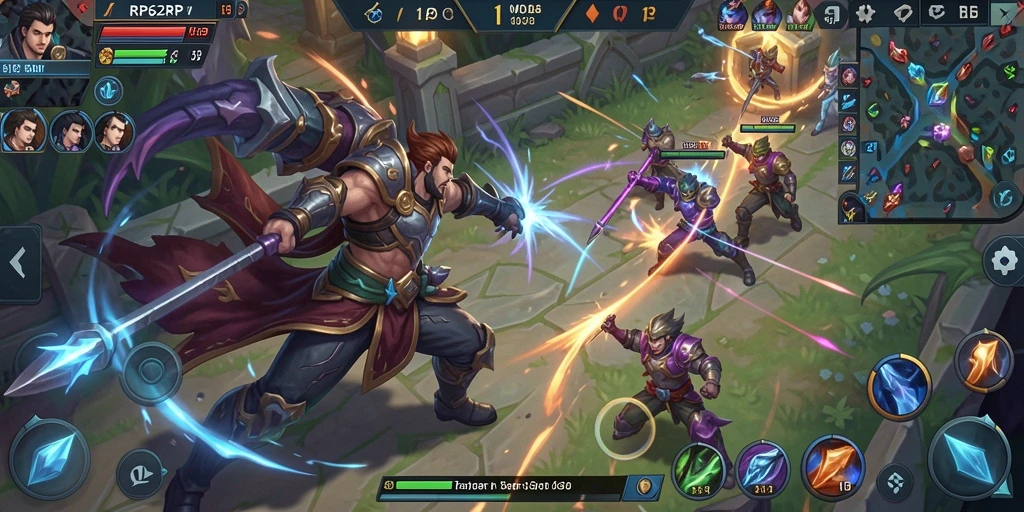 Tampilan gameplay seru dari RP62RP dengan pertempuran tim yang intens.