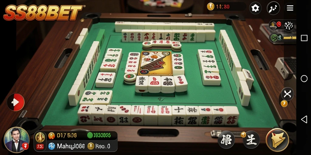 Screenshot gameplay <strong>SS88BET</strong> dengan tampilan Mahjong yang epik.