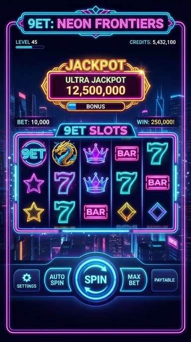Screenshot dari antarmuka utama aplikasi 9et.